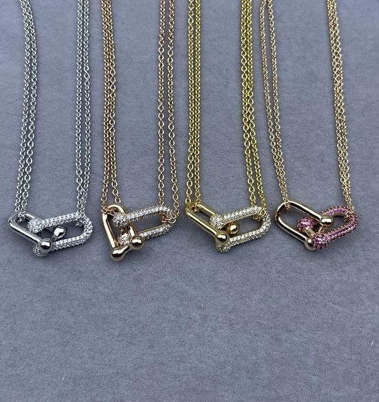 Fendi Tiffany Double Ring Diamond Necklace