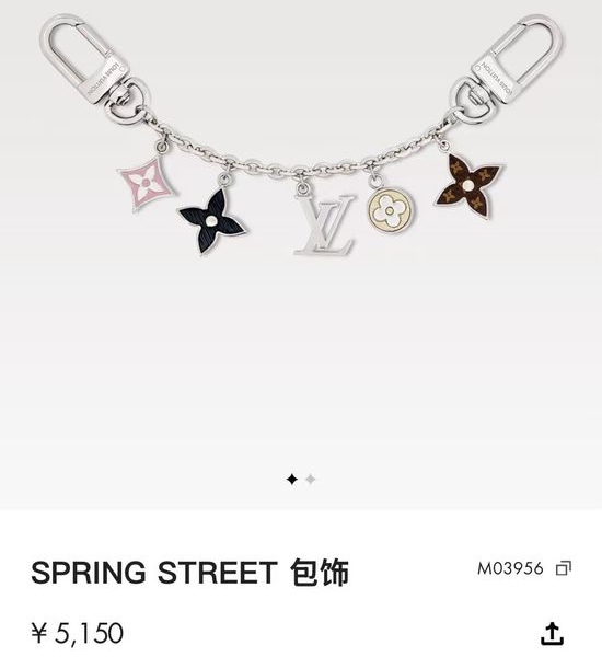 Louis Vuitton LV Metal Bag Charm with Spring Clasps