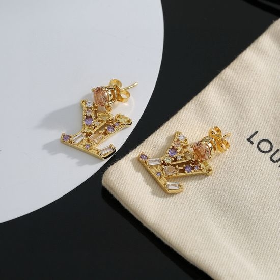 Louis Vuitton LV Classic Polished Letter Stud Earrings