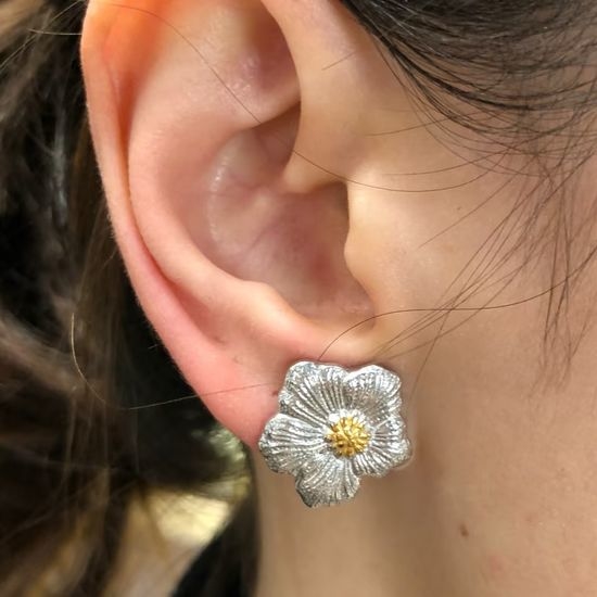 Buccellati Orange Flower Pattern Earrings