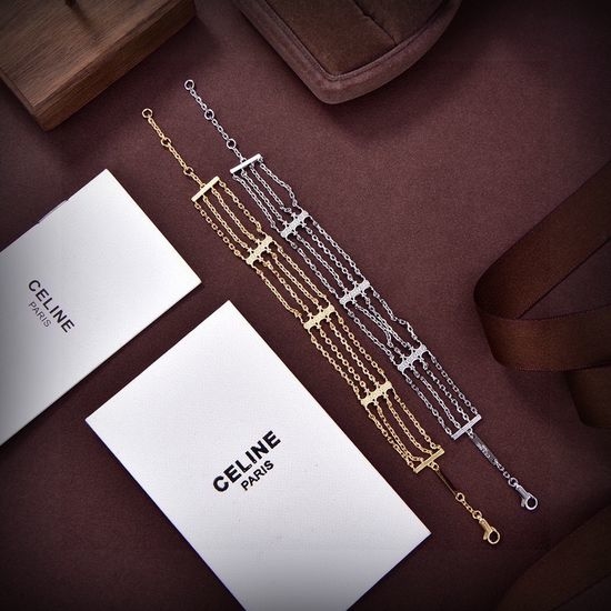 Celine Simple Fashion 18K Gold Plated Bracelet