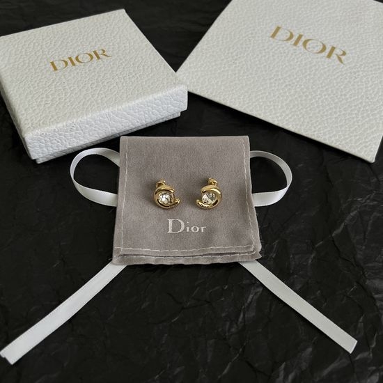 Christian Dior CD Classic Vintage Stud Earrings