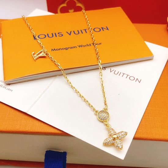 Louis Vuitton LV Tassel Diamond Inlaid Necklace