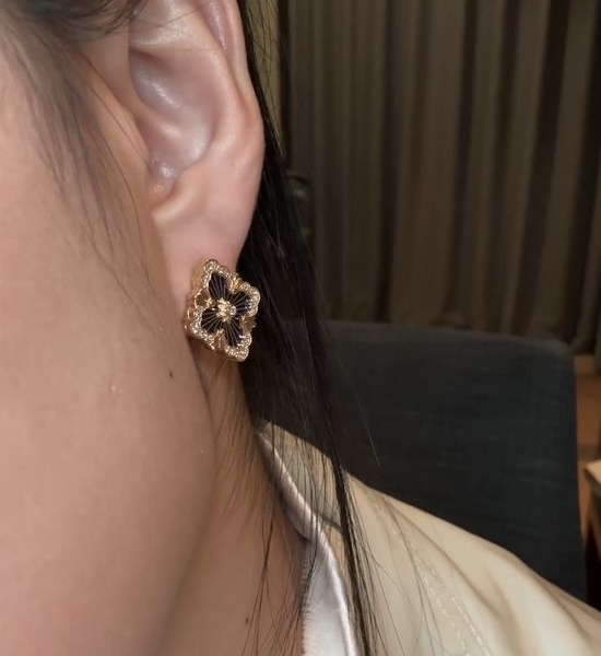 Buccellati Diamond Inlaid Opera Earrings