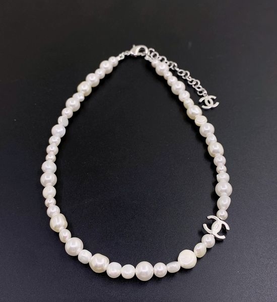Chanel Irregular Shape Pearl Chain Necklace