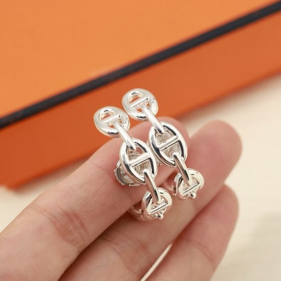 Hermes Pig Nose Shape Stud Earrings