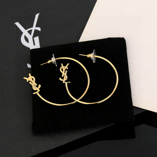 Yves Saint Laurent YSL Sparkling Stud Earrings Elegant Jewelry