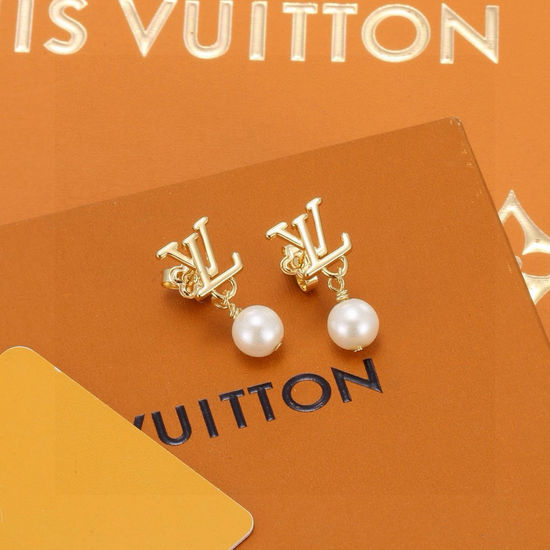 Louis Vuitton LV Monogram Letter Stud Earrings Timeless Design