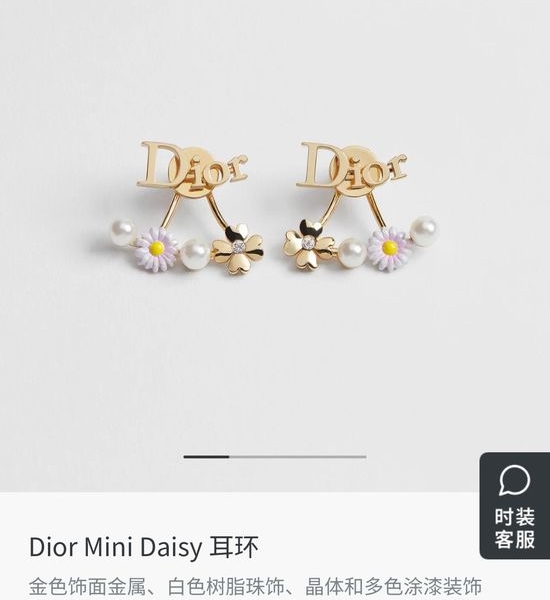 Christian Dior CD Letter CD Shape Stylish Earrings