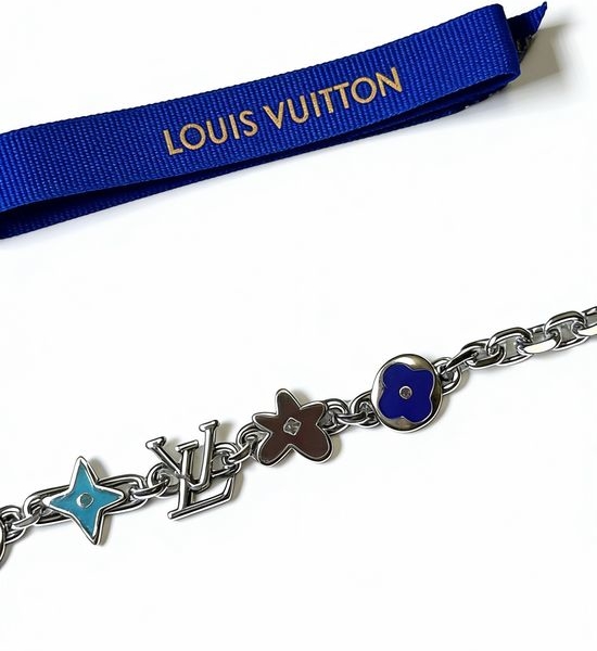 Louis Vuitton LV Vintage Retro Punk Silver Bracelet