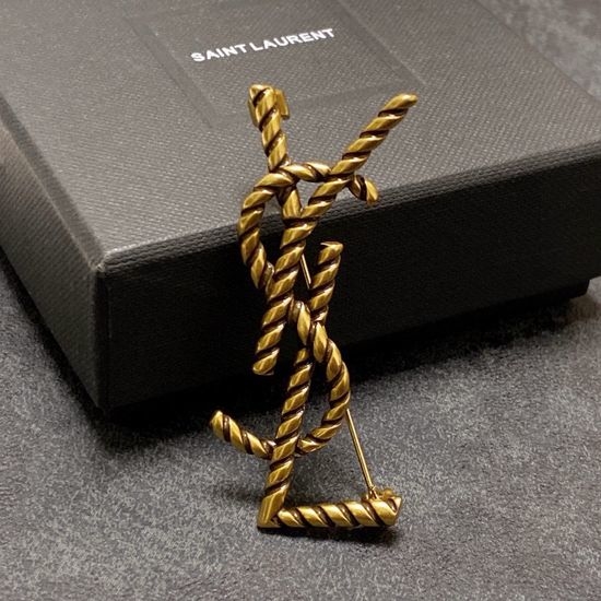 Yves Saint Laurent YSL Vintage Style Premium Brooch