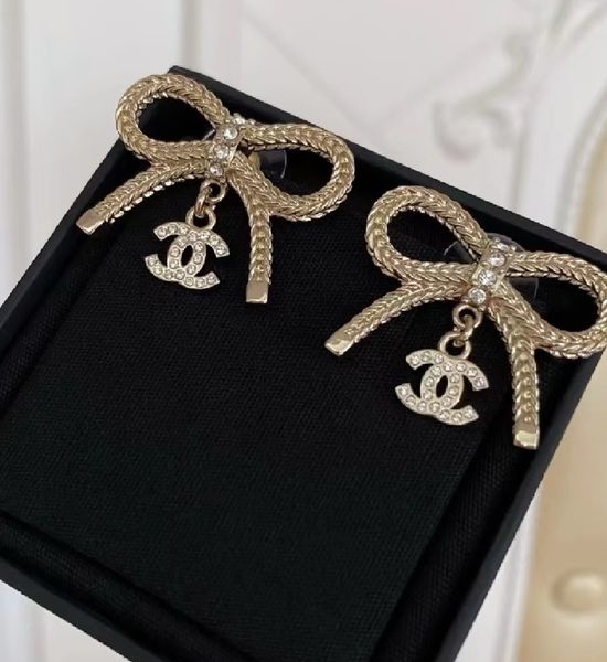 Chanel Classic Bow Knot Stud Earrings