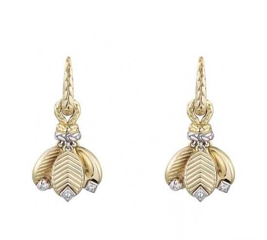 Cartier Coffee Bean Stud Earrings Gold Plated Metal
