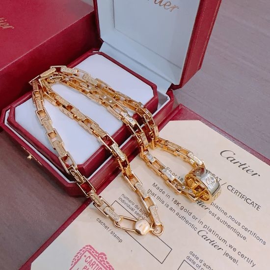 Cartier Diamond Gold Necklace Premium Handcrafted Jewelry