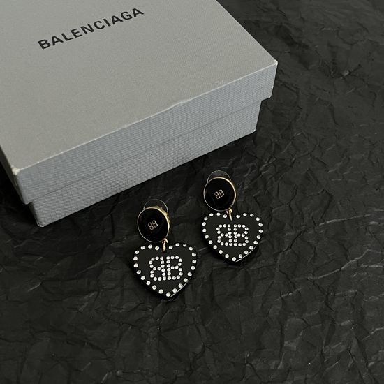 Balenciaga Premium Gold Texture Drop Earrings