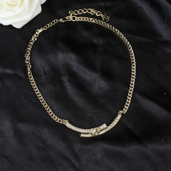 Chanel Classic Double Letter Necklace Skin Friendly