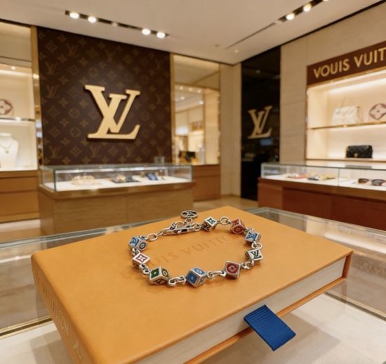 Louis Vuitton LV Vintage Adjustable Silver Bracelet