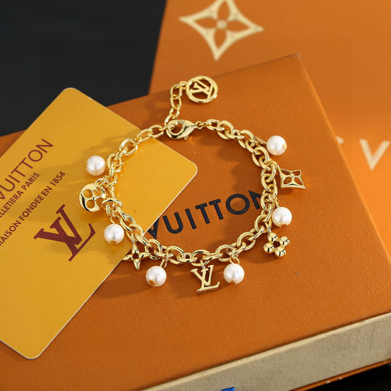 Louis Vuitton LV Classic Letter Bracelet Polished Timeless Jewelry