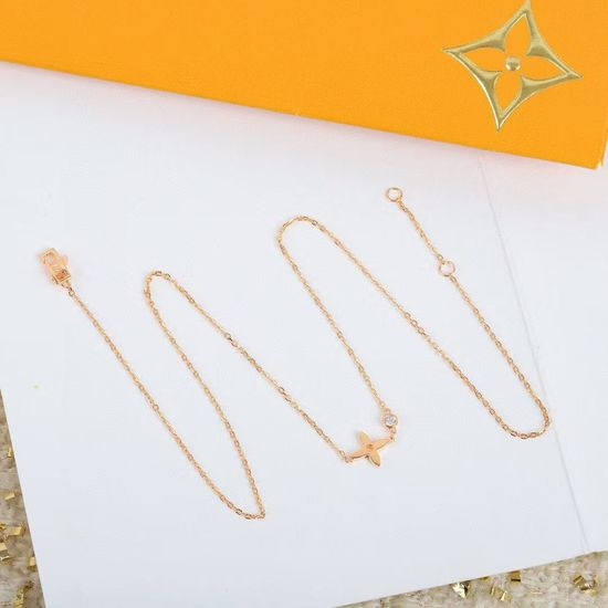Louis Vuitton LV Double Clover Clavicle Chain Necklace