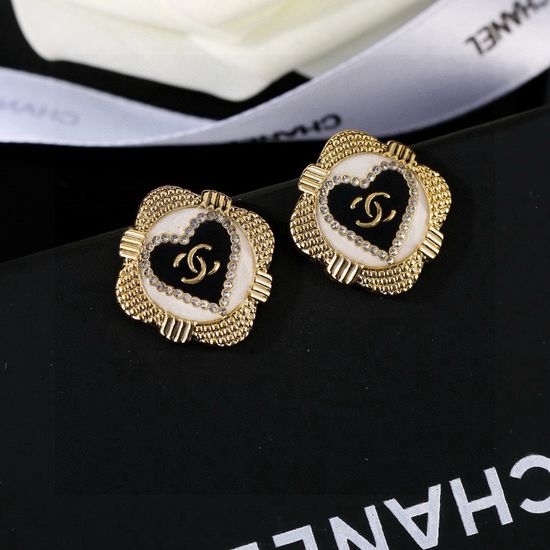 Chanel Sterling Silver Needle Stud Earrings