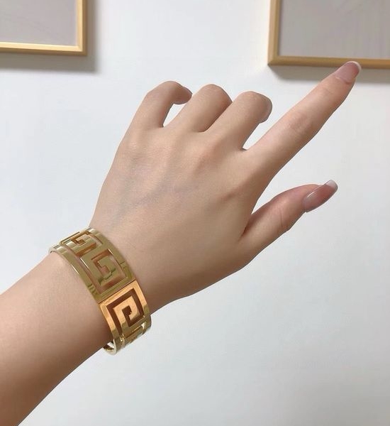 Givenchy Wide Hollow Carved Bangle