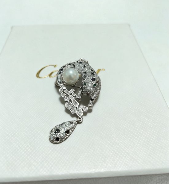 Cartier Micro-Paved Leopard Brooch