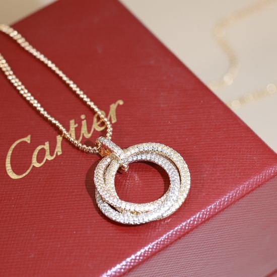 Cartier Interlocking Three Ring Adjustable Necklace
