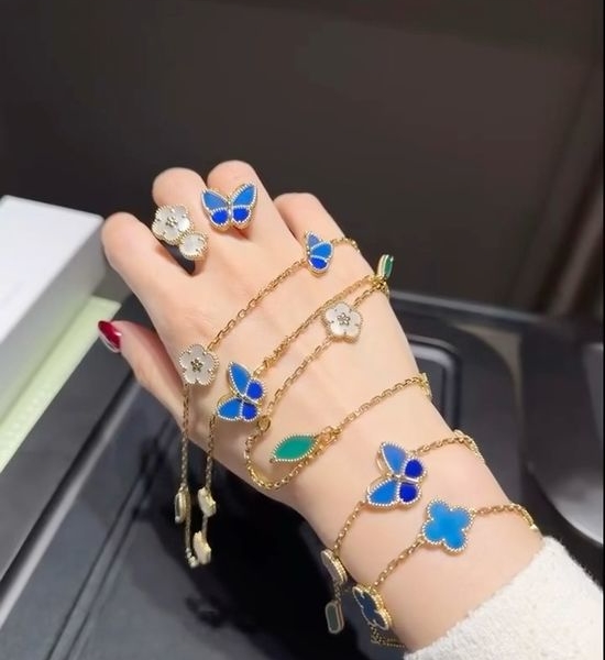 Van Cleef & Arpels VCA Two Tone Butterfly Open Ring