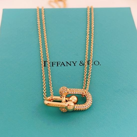 Fendi Diamond Inlaid Double Layer Pendant Necklace