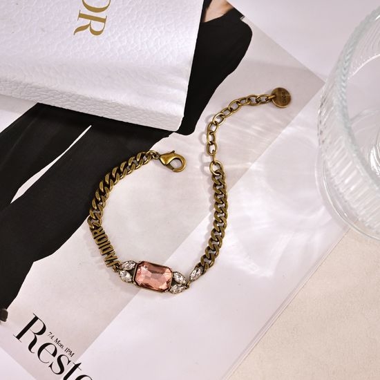 Christian Dior CD Vintage Style Brass Material Bracelet