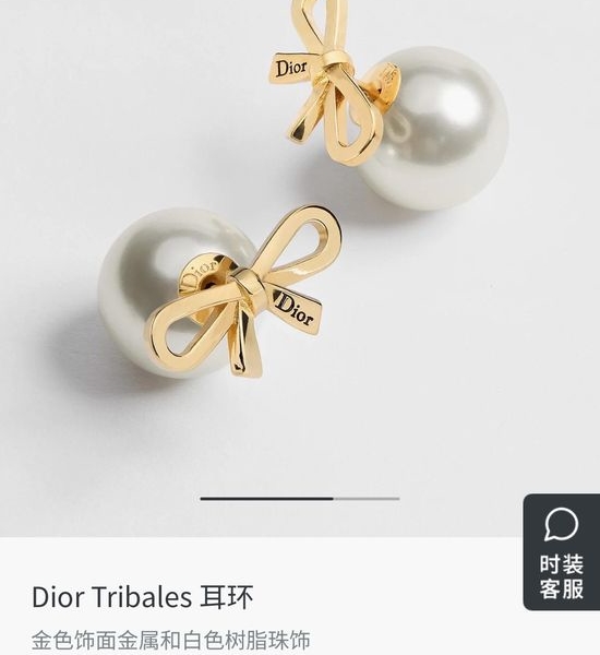 Christian Dior CD Classic Metal Alphabet Earrings