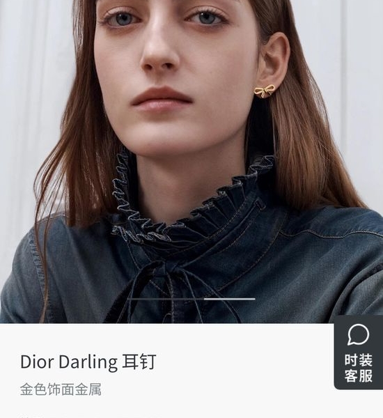 Christian Dior CD Classic Metal Alphabet Earrings
