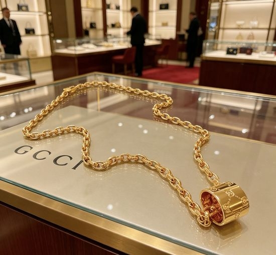 Gucci Exquisite Polished Golden Necklace Accessory