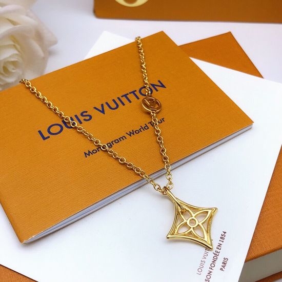 Louis Vuitton LV Monogram Rhombus Pendant Necklace