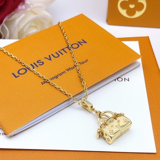Louis Vuitton LV Mini Bag Shaped Pendant Necklace