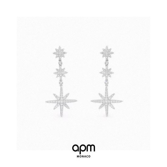 Apm monaco Three Irregular Meteor Design Earrings