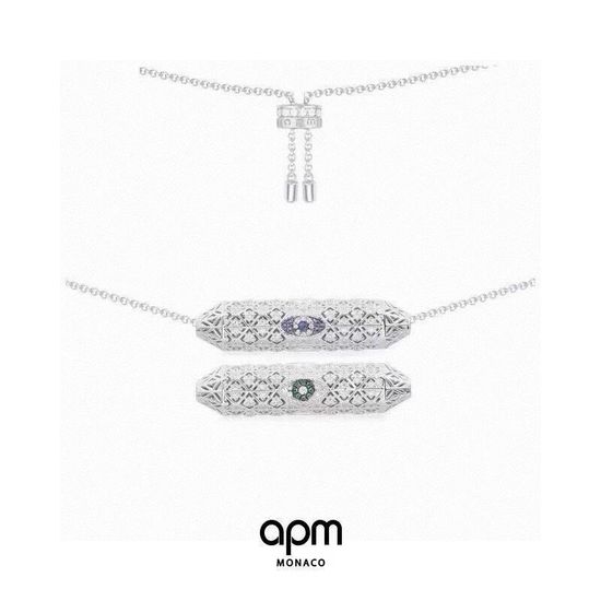 Apm monaco Symmetric Evil Eye Adjustable Necklace