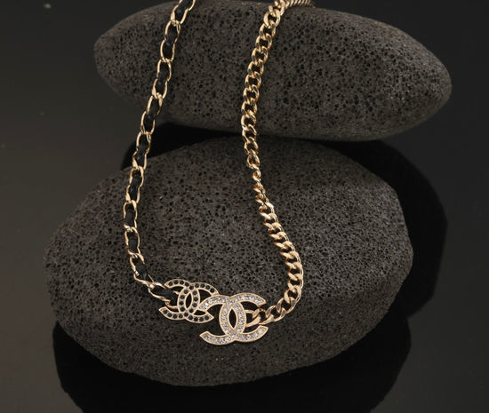 Chanel Black Leather Exquisite Pendant Necklace