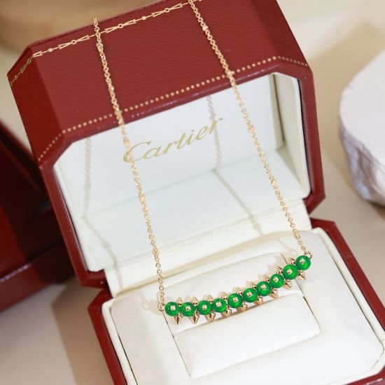 Cartier Rotating Rivets Necklace with Logo Pendant
