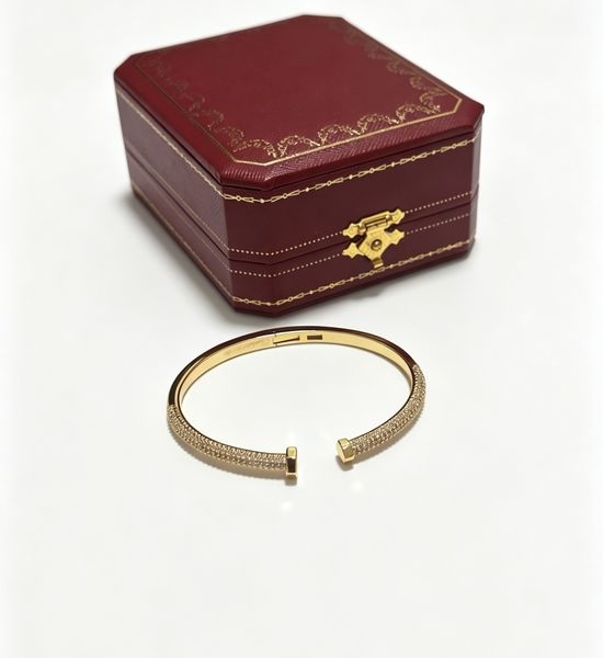 Cartier Vintage Gold Tone Ring Design Bracelet