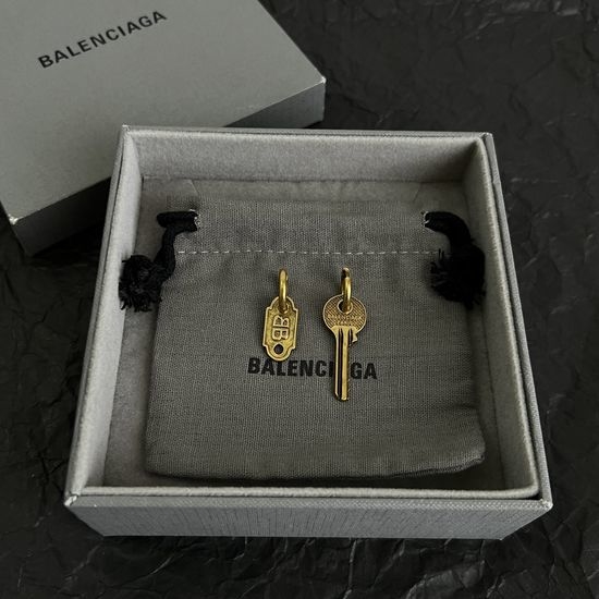 Balenciaga Classic Elegant Gold Drop Earrings