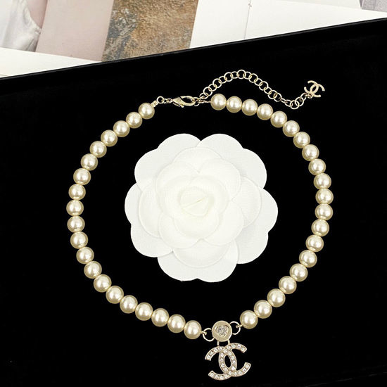Chanel Pearl Pendant Long Sweater Necklace