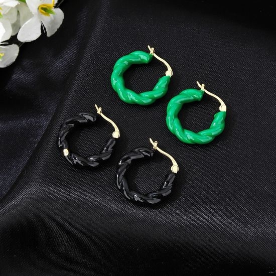 Bottega Veneta BV Classic Metal Enamel Stud Earrings