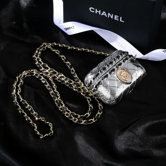 Chanel Multi Wear Earphone Bag Necklace Lambskin Material