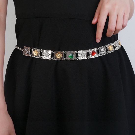Chanel Classic Versatile Colored Gemstone Waist Chain