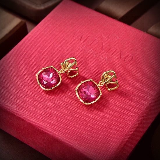 Valentino Unique Design Gold Stud Earrings