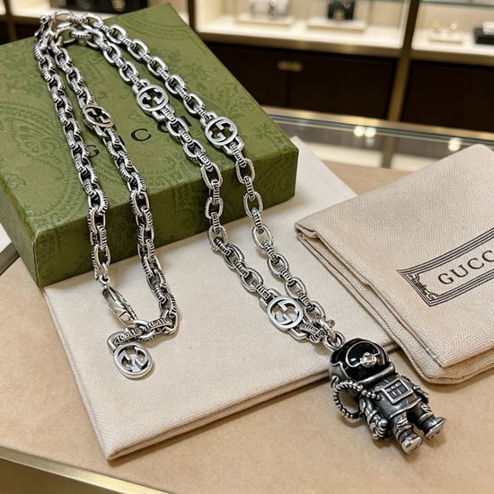 Gucci Vintage Double G Pendant Necklace Top Quality