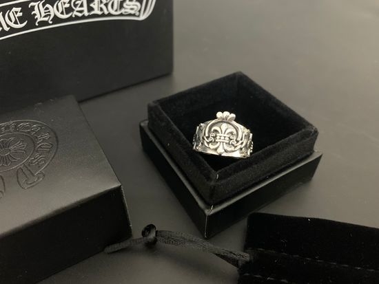 Chrome Hearts Crown Design Open Ring