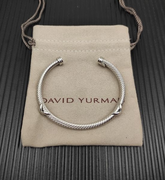David Yurman Sterling Silver Double Cuff Bracelet