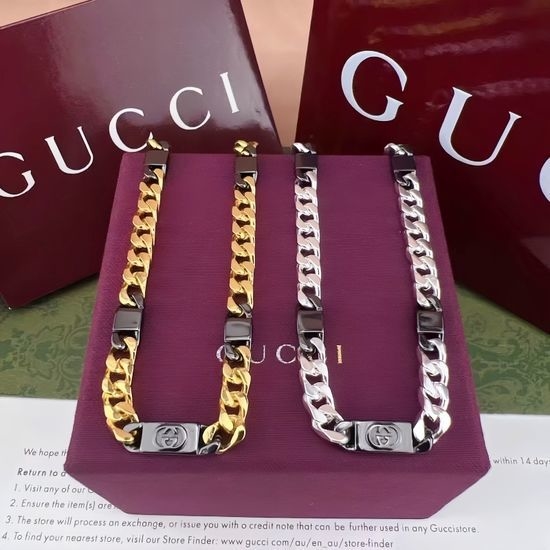 Gucci Vintage Style Signet Jewelry Bracelet Necklace